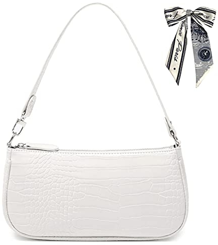 BLUEEE CHECKERS Umhängetasche für Damen im 90er Jahre-Stil mit Krokoprägung,Modische Retro Handtasche Kleine,Mini Bag Clutch Geldbörse Crossbody Bag für Frau