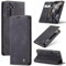 SLWYF Handyhülle für OnePlus Nord Hülle, PU Leder Flip Tasche Klappbar Magnet Wallet Lederhülle, Silikon Bumper Klapphülle Case mit Kartenfäch für OnePlus Nord, Schwarz