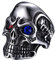 OIDEA Herrn/Damen Ringe Rot mit Skull-Persönlichkeit aus hochwertige Edelstahl Totenkopf Gotik Punk Rock Stil 70 (22.3)
