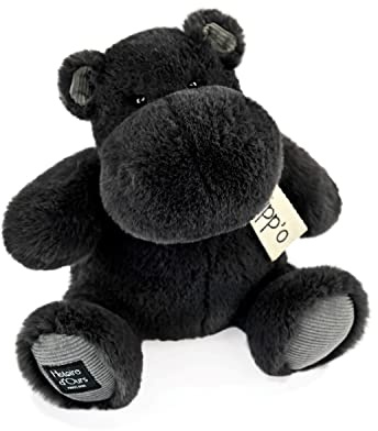 Histoire d'ours - Plüschtier Nilpferd – Hippo – Anthrazit – 25 cm – HO3206
