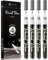 Stylo Metallic Acrylic Paint Pens - Silver (Pack of 4) Permanent Acrylic Markers for Christmas Cards, Glass, Ceramic, Rock Painting, Ideal for Arts and Crafts