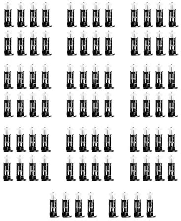 CIWEI 80 StüCk CPU KüHlköRper Befestigung Stift Aus Kunststoff, Druck Schraube, KüHler, LüFter Befestigung, Befestigung Clip für Sockel ZubehöR