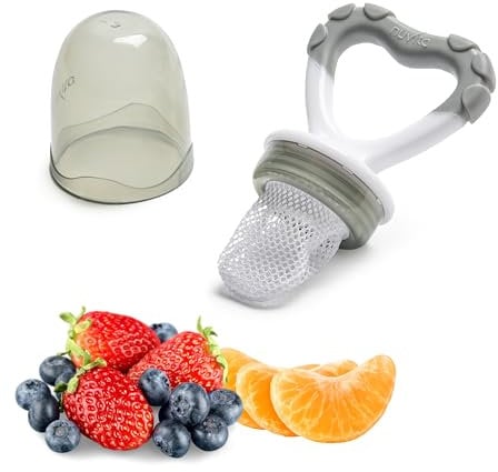 Nuvita 1417 - Mangiafrutta E Massaggiagengive 2 In 1 - Flavorillo - Green