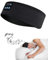 Sleep Headphones, Wireless Bluetooth Headband Built-in Ultra-Thin HD Stereo Speakers, Soft Sleep Headphones Headband for Side Sleep, Yoga, Fitness, Relaxation, Personalized Tech Gifts (Black)