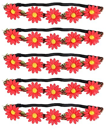 minkissy 5st Blumenkrone Blumen-haarschmuck Damen-stirnband Sonnenblume Hawaiianisches Blumenstirnband Tiara- Blumenstirnband Im Boho-stil Haarkranz Blumenkopfschmuck Mädchen