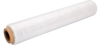 Film Transparente para embalaje plástica retráctil de 50cmx200m,23 micras, resistencia industrial de estiramiento, adherencia transparente, envoltura para mudanza, palets.1 Rollo