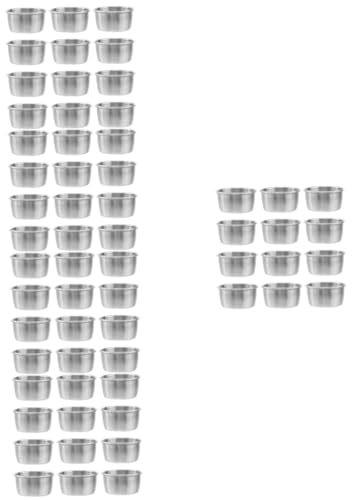 TOPBATHY 60 Pièces gobelets à sauce Récipient sauce restaurant Condiments pour barbecue contenants alimentaires ramequins inox tasses à condiments collation tasses à tremper bols à sauce