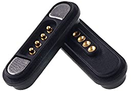 1 Paar 3A magnetischer Pogo-Pin-Stecker, 2, 3, 4, 5, 6, 7, 8, 9 Positionen, Rastermaß 2,2 mm, federbelasteter Pogopin-Stecker/Buchse-Kontaktstreifen / 1117 (Color : Color: 4 Pin)