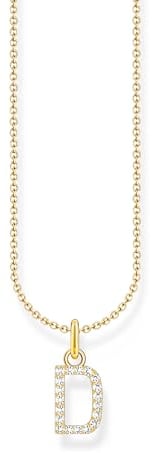 THOMAS SABO Letter D Necklace 925 Sterling Silver with Zirconia KE2243-051-14