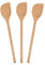 Argon Tableware Wooden Scraper Spoons - 30cm - Pack of 3 - Long Heat Resistant Non-Stick Utensils Kitchen Serving Paddle Mixing Turner for Cooking, Baking, Stirring