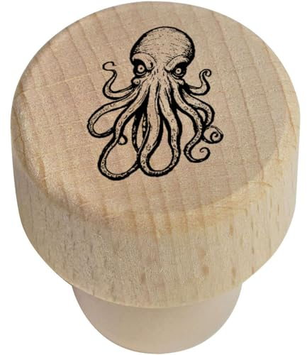 19mm 'Krakens Tentacles' Wooden Bottle Stopper/Cork (BS00029341)