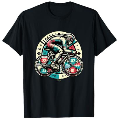 RENNRAD ZEITFAHRRAD MIT BUNTEM UHR DESIGN FÜR RADSPORT T-Shirt