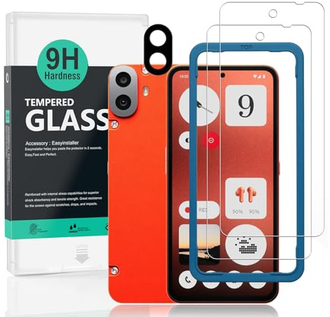 Ibywind Screen Protector For Nothing CMF Phone 1 5G 6.67[2 Pack],9H Hardness Tempered Glass,With 1Pc Camera Lens Protector,Easy to Install