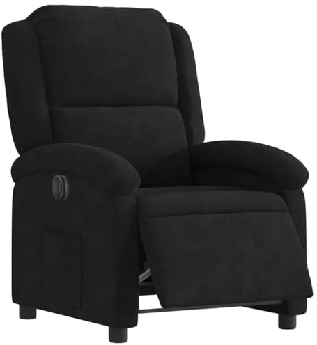 vidaXL Relaxsessel Elektrisch Schwarz Samt