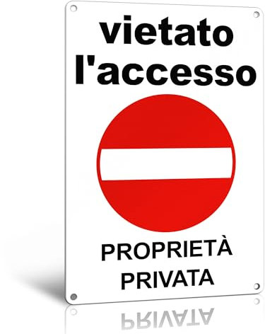 TAKULA Cartello Vietato l'accesso Proprietà Privata-Cartello Divieto di Accesso,30 * 20CM Cartello Proprietà Privata,Cartello Alluminio Riflettente Allarme