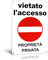 TAKULA Cartello Vietato l'accesso Proprietà Privata-Cartello Divieto di Accesso,30 * 20CM Cartello Proprietà Privata,Cartello Alluminio Riflettente Allarme