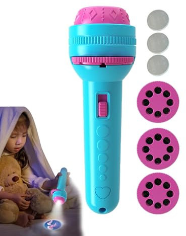 Mkiujhn Juguetes proyectores para niños,Linternas proyectores para niños, Antorcha proyector compacta para niños, Juguete Interactivo Educativo para niños creativos para Dormitorio, Sala de Juegos