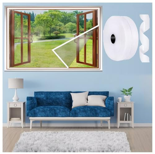 Clear Thermal Window Coverings W55 x H105cm(21.6x41.3in) Garage Door Insulation,Thermal Insulation Shield,RV Window Insulation with Self Adhesive Tape,White