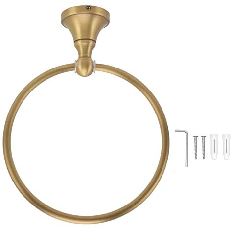 Gold-Handtuchhalter, wandmontierte Handtuchhalter, robuster Handtuchhalter aus antikem Messing, Vintage-Badezimmer-Accessoires für Zuhause