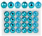absolove Weihnachtskugeln Glas 6CM, 24er Set Christbaumkugeln, Blau Weihnachtskugeln Ornamente, Weihnachtsbaumkugeln für Christbaumschmuck