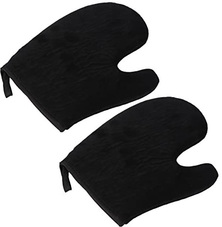 Qukaim Selbstbräuner-Handschuh, Applikator, weiche beflockte Bräunungshandschuhe für Creme und Lotion, ideal für Selbstbräuner, 1 Packung