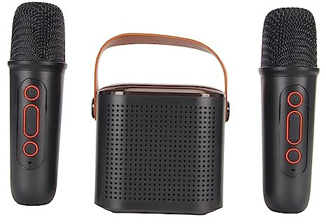 Mini Máquina de Karaoke con Altavoz y 2 Micrófonos sin Cables, Micrófonos Portátiles de Karaoke para el Hogar, de Altavoces de Karaoke sin Cables para Conferencias de Viajes de