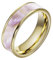 Skcess Engagement Ring Gold, Rings Edelstahl 6-mm-Ring mit Muscheleinlage Ring 52 (16.6)