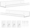 Kitnelw 2 Pièces Etagere Murale sans Percage Étagere Mural en Acrylique avec Vis Étagère Flottante pour Petits Objets, 30 x 8 x 3,5 cm