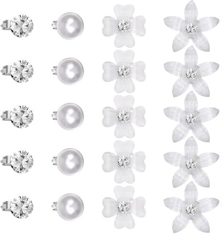 Piriuuo 20 pinzas para el pelo de flores pequeñas, pequeñas flores con brillantes, pequeños accesorios decorativos para el cabello, accesorios para el cabello lindos para niñas, accesorios para el