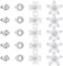 Piriuuo Lot de 20 petites pinces à cheveux en forme de fleurs blanches avec strass - Accessoire de cheveux décoratif - Accessoire de cheveux mignon pour filles et femmes