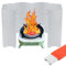 Lvjkes Paravento Fornello Campeggio, 12 Piatti Parabrezza Campeggio Pieghevole, Alluminio resistente alle alte temperature, con custodia di stoccaggio per viaggi, campeggio, escursioni, arrampicate