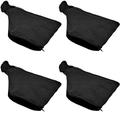 TRKETK 4 Pcs Black Planer Dust Bag, Adjustable Stand Dust Collector Bags with Zipper Lightweight Mitre Saw Dust Proof Mouse Sander Dust Bag for Aluminum Sawing Machine 255 Miter Saw Accessories