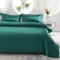 Morbuy Silk Satin Double Duvet Cover with 2 Pillowcases, Dark Green Satin Bedding Set 3 Piece Easy Care Duvet Cover Set with Zipper Closure - Luxury Ultra Soft - 200x200cm