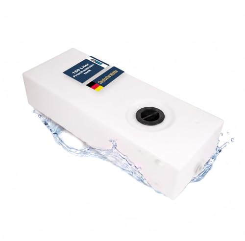 OceanTEC Frischwassertank, Trinkwassertank 150 Liter - lebensmittelecht & stabil, Wassertank mit Inspektionsdeckel & Anschlussmöglichkeiten, liegend oder stehend, Für Wohnwagen, Camper, Boot