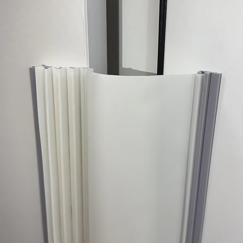 Bande de Porte en Silicone Anti-pincement, Auto-adhésive, Protection pour Montant de Porte, empêche Les Doigts de se coincer – Matériau Souple et Practical(Size:22cm*1.2M,Color:Blanc)
