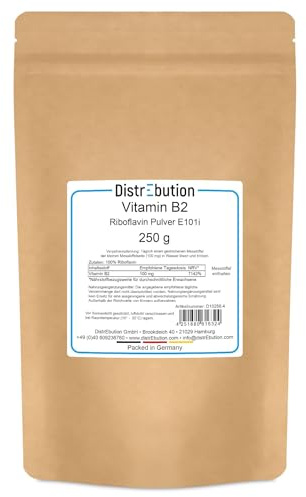 Vitamin B2 Pulver 250g – Reines Riboflavin E101, vegan, ohne Zusätze