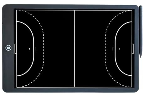 Handball Coaching Board - 12 Zoll LCD Zeichentablet, wiederverwendbarer digitaler Notizblock, Löschbarer Spieldiagrammer, Kindersicherer Doodle Skizzenblock | Tragbares Sporttraining Werkzeug für