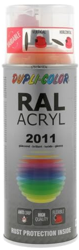 Dupli-Color 414862 RAL-Acryl-Spray 2011, 400 ml, Tieforange Glanz
