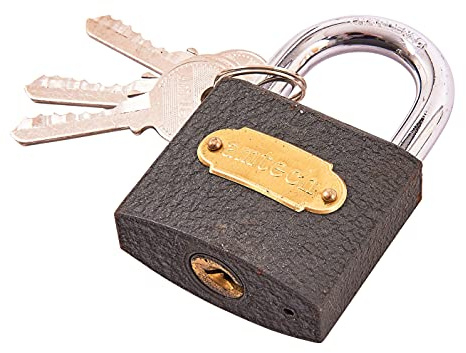 Amtech 50mm Iron Padlock, Heavy-Duty Body with 8mm Hardened Shackle and 3 Keys, for Securing Gates, Cabinets and Storage Units.