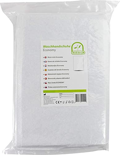Medi-Inn Einmal-Waschhandschuhe Economy, 15 x 22 cm, 100er Pack (10 x 100 = 1000 Stück)