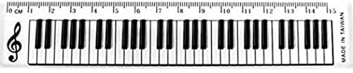 Righello 15 Cm Keyboard Design Clear