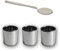 Deka Interieurbouw Zubehör-Set für Bio Ethanol/Gel Brennstoffdosen 0,25L + Deckel + Flammenlöscher