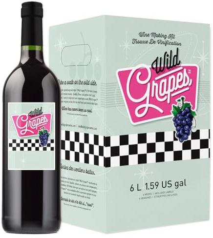 Wild Grapes Premium DIY Wine Making Kits - California Cabernet Sauvignon - Makes Up to 30 x 750mL Bottles, 6 Gallons of Wine