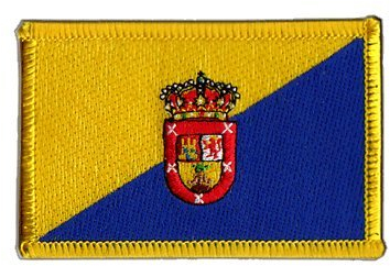 Flaggenfritze Flaggen Aufnäher Spanien Gran Canaria Fahne Patch + gratis Aufkleber