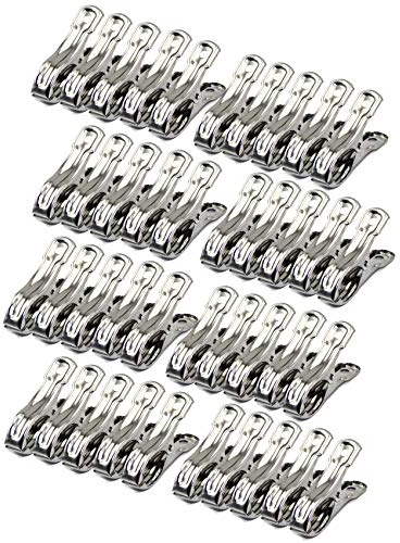 FOMMEN Lot de 40 pinces à linge en acier inoxydable de 5,6 cm pour serviette de plage, jardin, serre