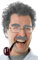 Set mit Pfeife + zusammenklappbare Brille + Augenbrauen + Schnauzbart + Ohrenhaare