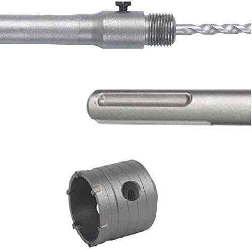 FRESA A TAZZA CAROTATRICE (VARI DIAMETRI DISPONIBILI) PER TRAPANO + ASTA CON ATTACCO SDS MAX 500 MM (50 mm)