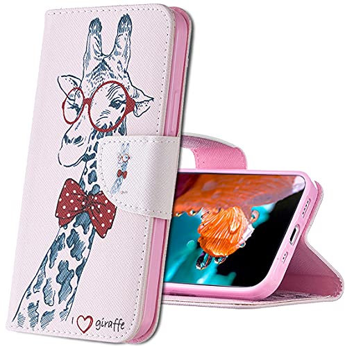 MRSTER iPhone 11 Phone Case Durable Lightweight PU Leather Wallet Phone Case Flip Folio Shockproof Shell Slim Fit Protective Cover for Apple iPhone 11 (6.1). BF Giraffe