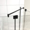 Heilmetz Haltestange Duschwand Stabilisierungsstange, Rund Stützstange für Duschtüren -Universell Verwendbar für 6-10 mm Glasstärke Edelstahl Schwarz (1000mm, 1 Stück)
