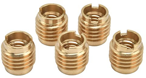 Jenngaoo 5 Pcs 3/8-16 UNC Stainless Steel Threaded Inserts | Dual-Thread Locking Nuts for Beer Tap Handles, Keg Couplers & Pub Draught Systems | Homebrew & Commercial Use